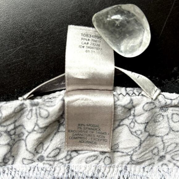 Victorias Secret Floral Lace Slip Dress Black White Size Large Trashy Y2k Grunge - Picture 4 of 4